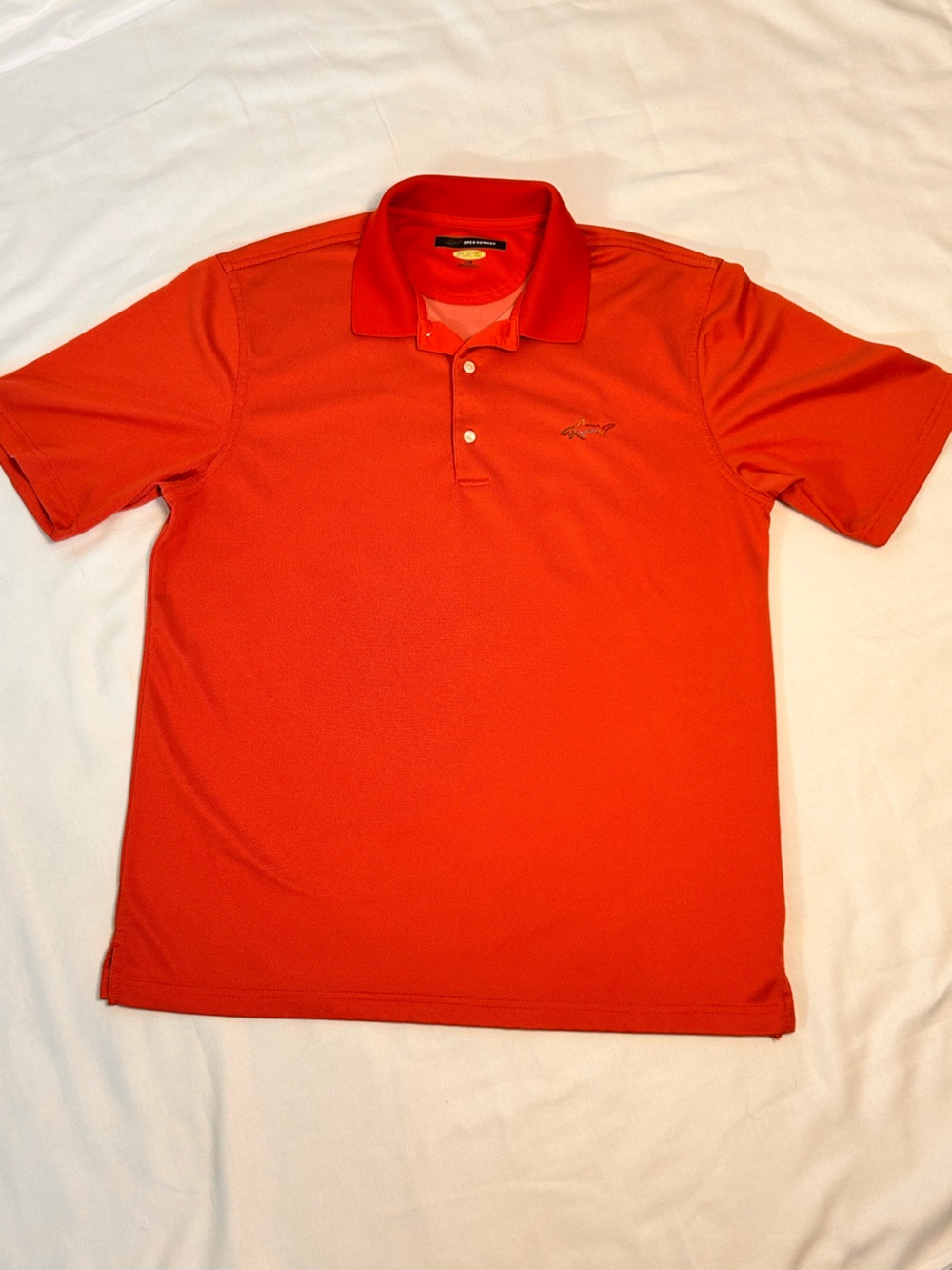 Greg Norman Collection Men's Bright Red Golf Sports Polo Size Large